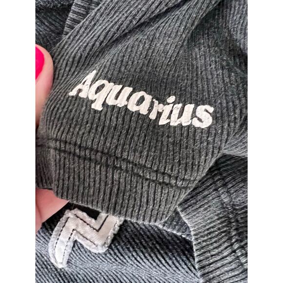 NWT Free People X The Laundry Room Womens Aquarius Stitch T-Shirt Black Size L - Picture 5 of 8